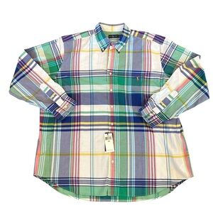 Polo Ralph Lauren 2XB Multi Print Classic Long Sleeve‎ Button Up NWT